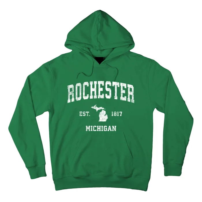 Rochester Michigan Mi Vintage Sports Hoodie