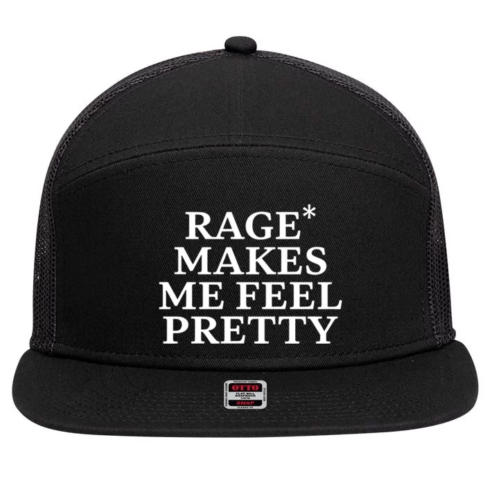 Rage Makes Me Feel Pretty 7 Panel Mesh Trucker Snapback Hat