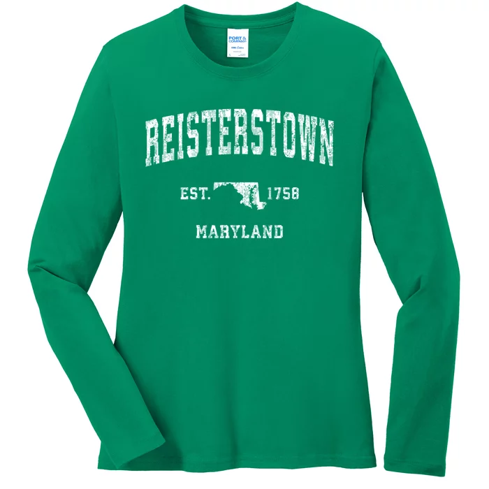 Reisterstown Maryland Md Vintage Sports Ladies Long Sleeve Shirt