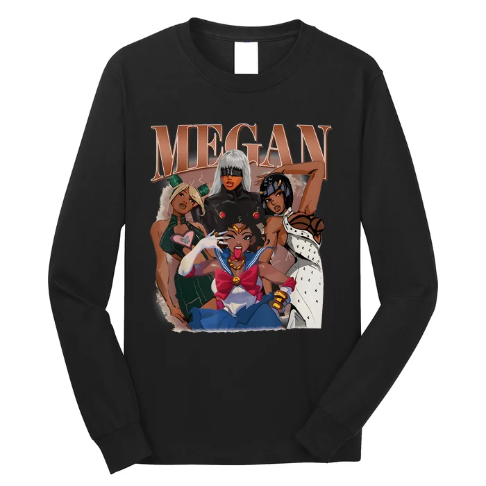 Retro Megan Moon Megan First Name Personalized Vintage Long Sleeve Shirt