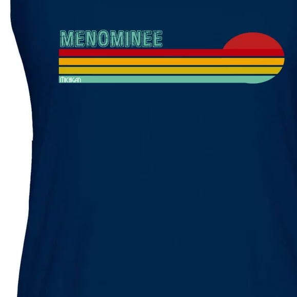 Retro Menominee Michigan Ladies Essential Flowy Tank