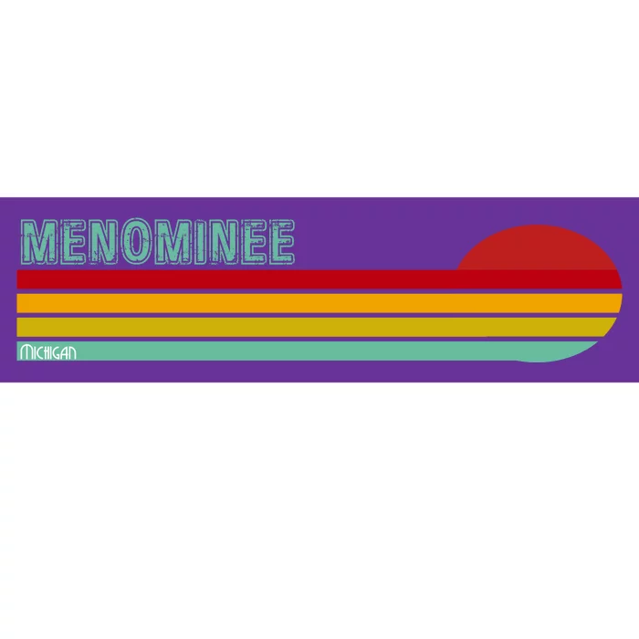 Retro Menominee Michigan Bumper Sticker