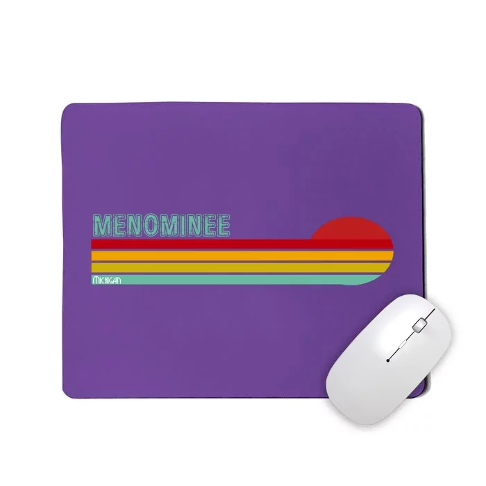 Retro Menominee Michigan Mousepad