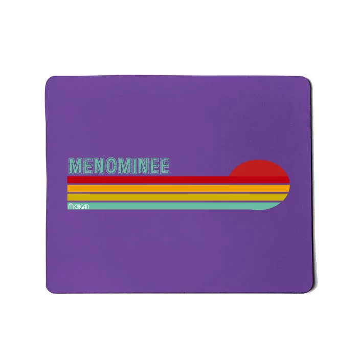 Retro Menominee Michigan Mousepad