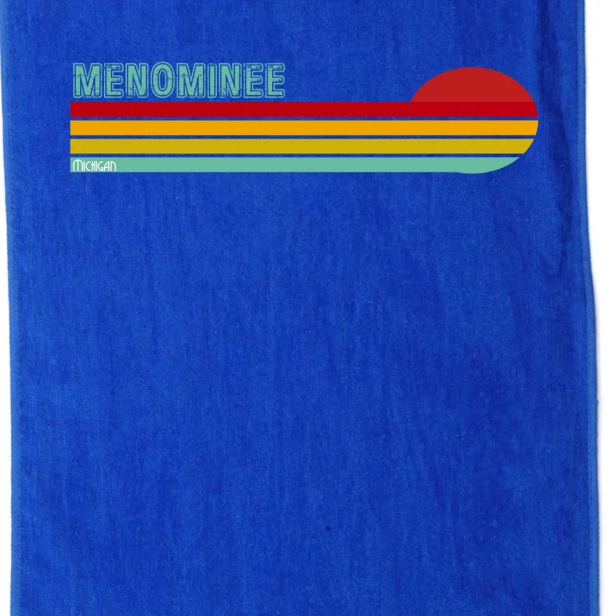 Retro Menominee Michigan Platinum Collection Golf Towel