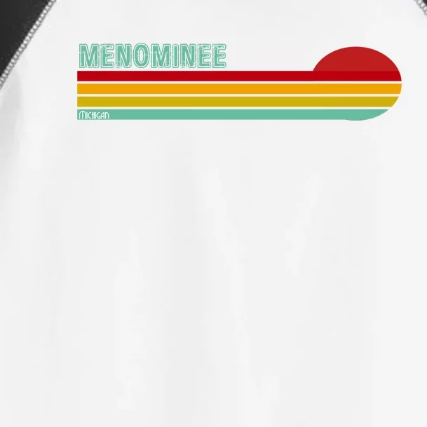 Retro Menominee Michigan Toddler Fine Jersey T-Shirt