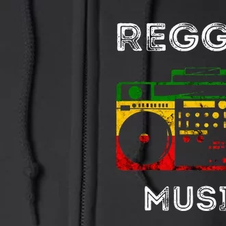 Reggae Music Musicbox Boombox Rastafari Roots Rasta Reggae Full Zip Hoodie