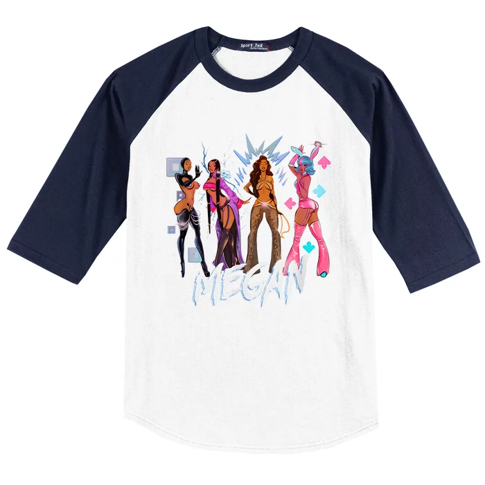 Retro Megan Moon Megan First Name Personalized Vintage Baseball Sleeve Shirt