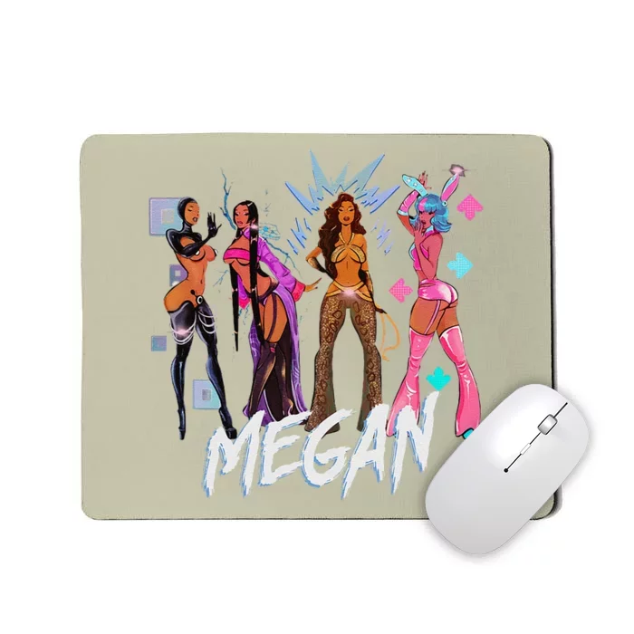 Retro Megan Moon Megan First Name Personalized Vintage Mousepad