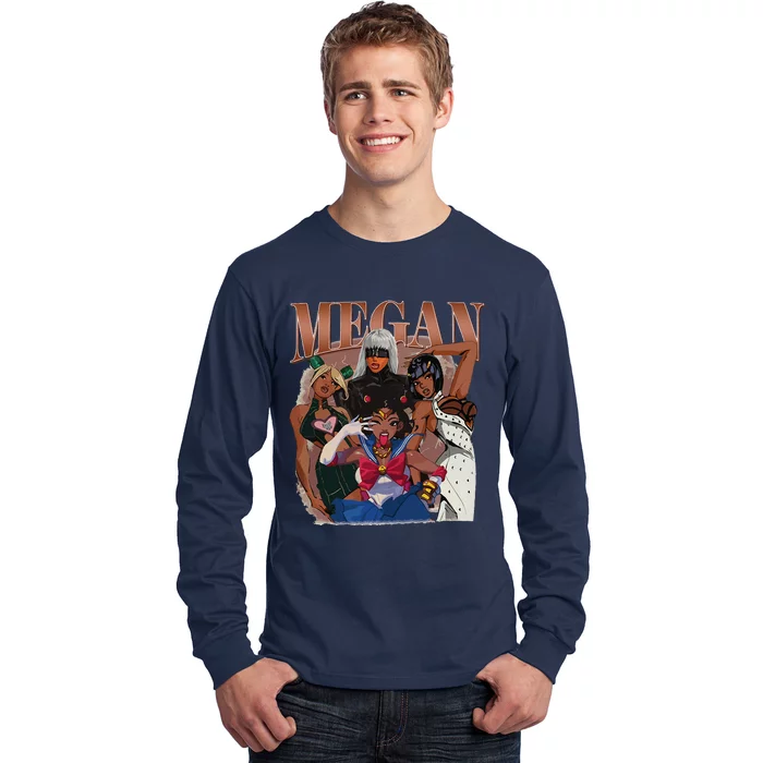 Retro Megan Moon Megan First Name Personalized Vintage Long Sleeve Shirt