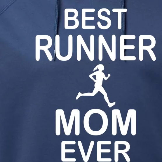 Runner Mom Marathon Running Jogging Racing Gift Performance Fleece Hoodie