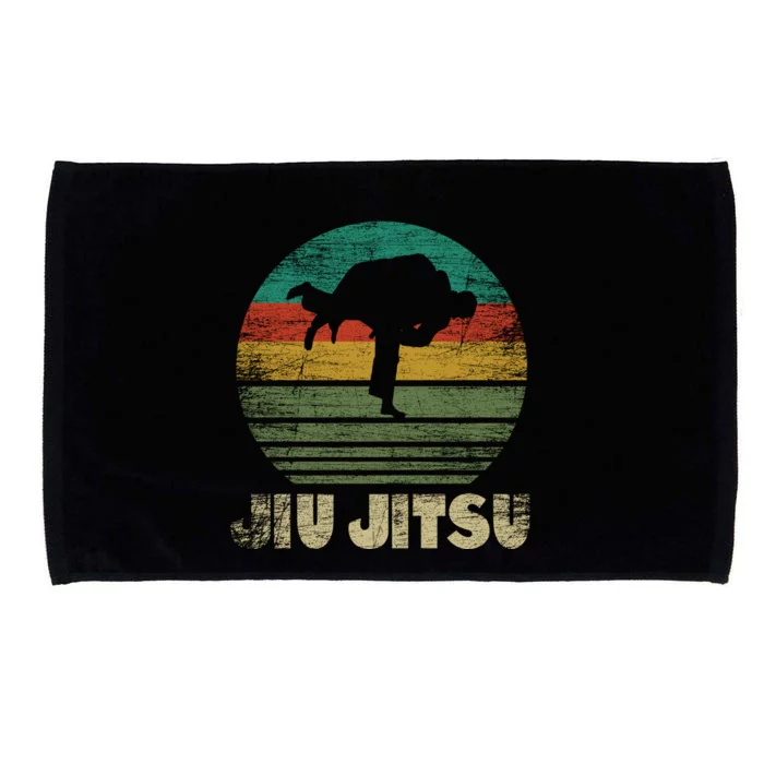 Retro Mixed Martial Arts Vintage Mma Jiu Jitsu Gift Microfiber Hand Towel