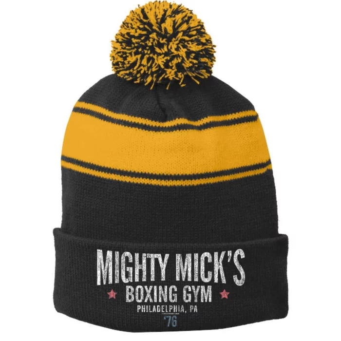 Rocky Mighty Micks Boxing Gym Stripe Pom Pom Beanie