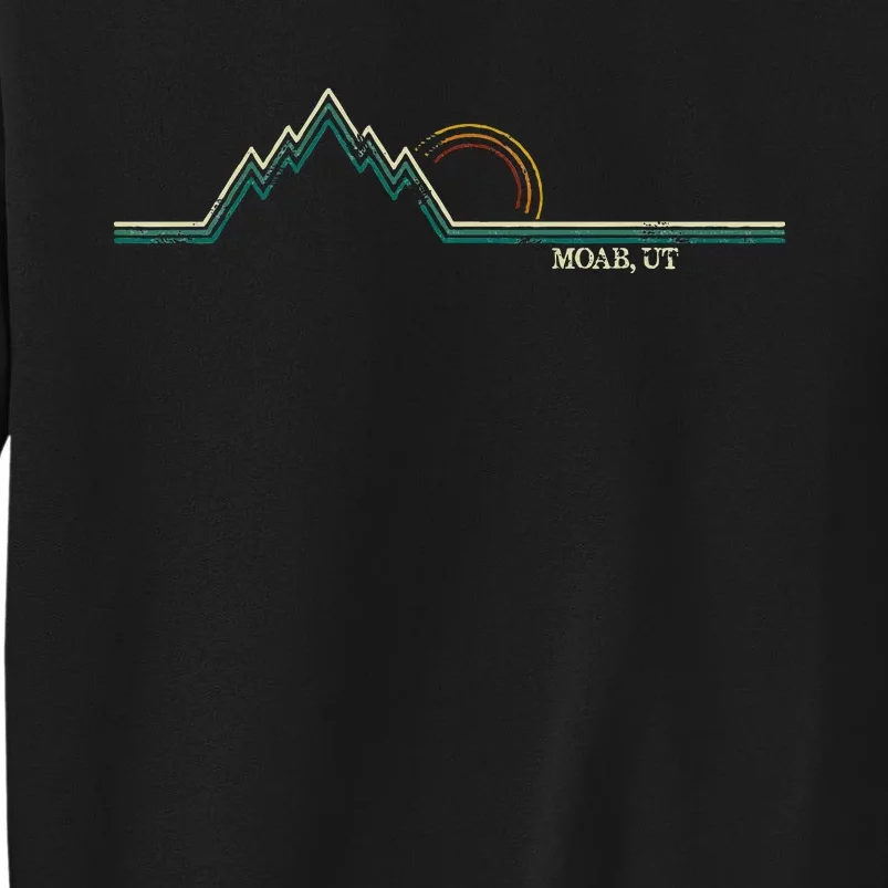 Retro Mountains Moab Utah Summer Hiking Tall Sweatshirt