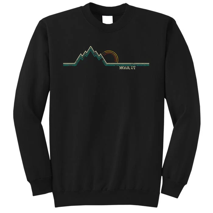 Retro Mountains Moab Utah Summer Hiking Tall Sweatshirt