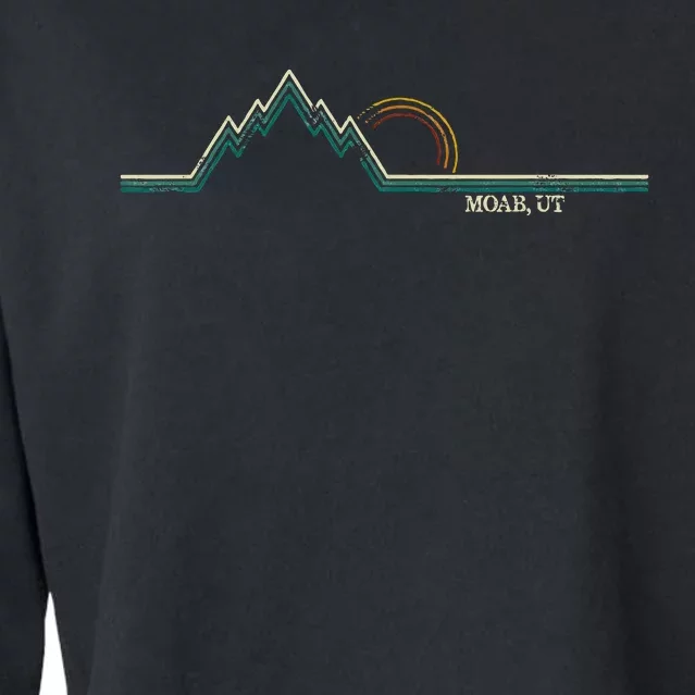 Retro Mountains Moab Utah Summer Hiking Cropped Pullover Crew