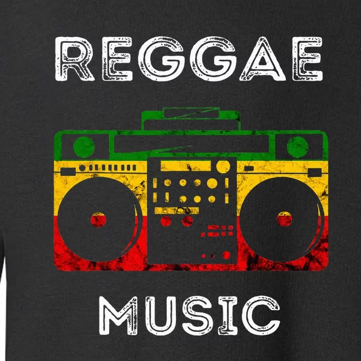 Reggae Music Musicbox Boombox Rastafari Roots Rasta Reggae Toddler Sweatshirt