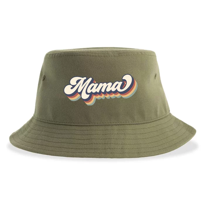 Retro Mama Mommy Gift For Mother's Day Sustainable Bucket Hat