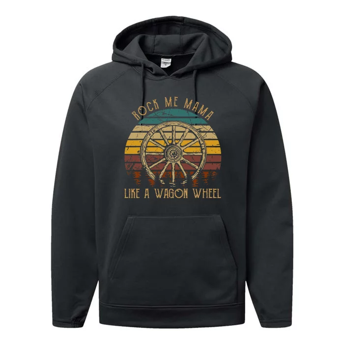 Rock Music Me Mama Like A Wagons Wheel Musician Performance Fleece Hoodie