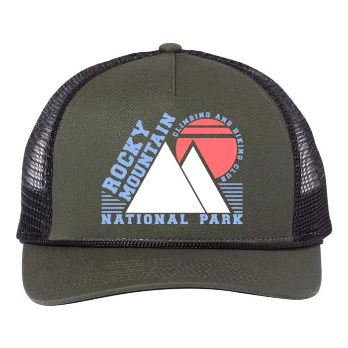 Rocky Mountain National Park Retro Rope Trucker Hat Cap