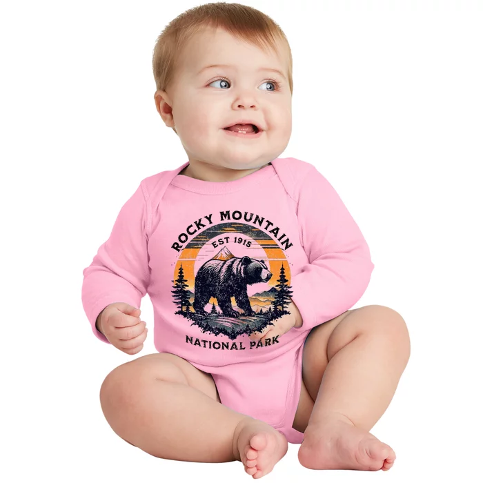 Rocky Mountain National Park Baby Long Sleeve Bodysuit