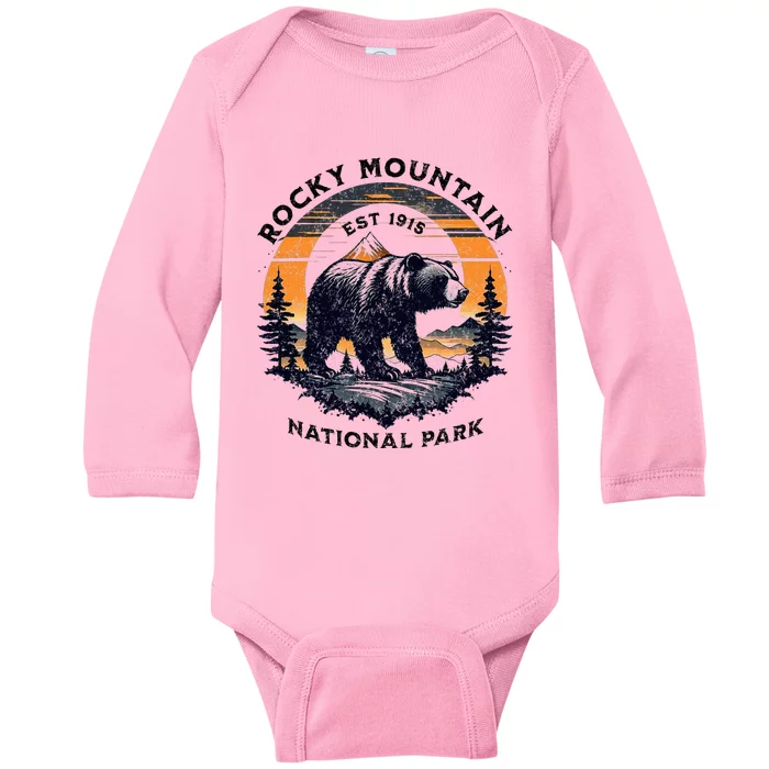 Rocky Mountain National Park Baby Long Sleeve Bodysuit