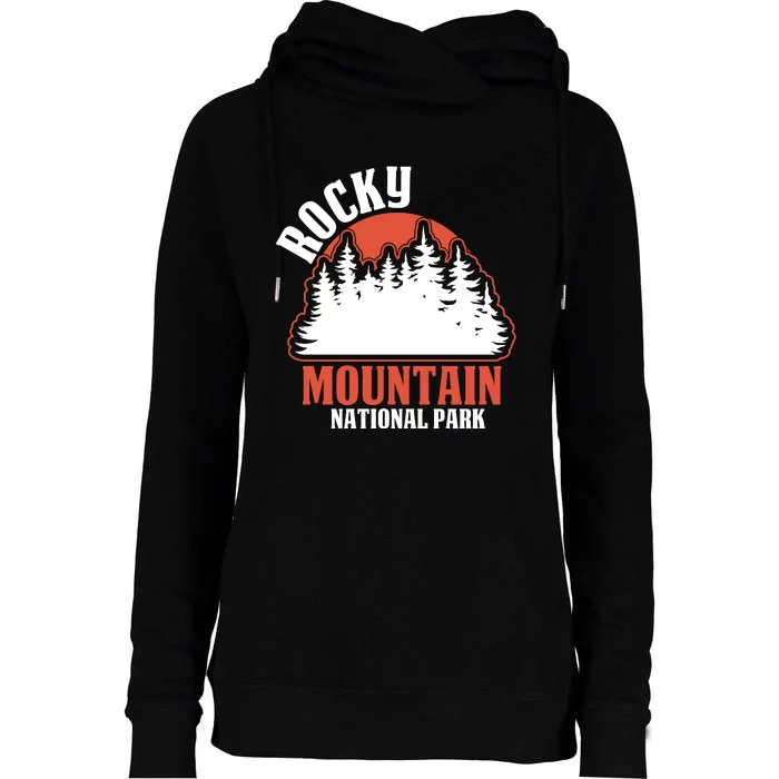 Rocky Mountain National Park Womens Funnel Neck Pullover Hood