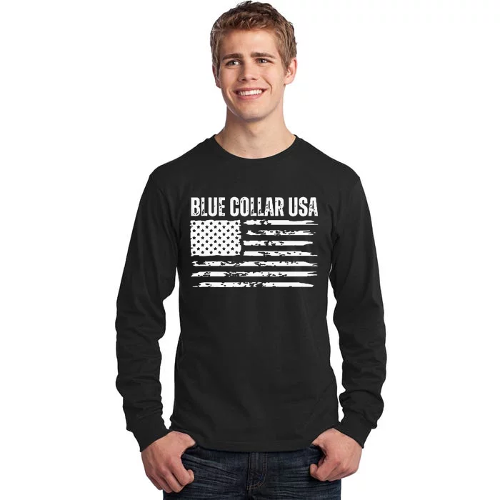 Rich Men North Of Richmond Blue Collar Anthony American FLAG Tall Long Sleeve T-Shirt