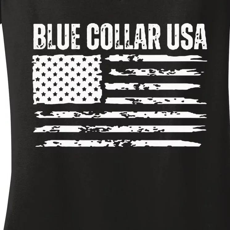 Rich Men North Of Richmond Blue Collar Anthony American FLAG Women's V-Neck T-Shirt