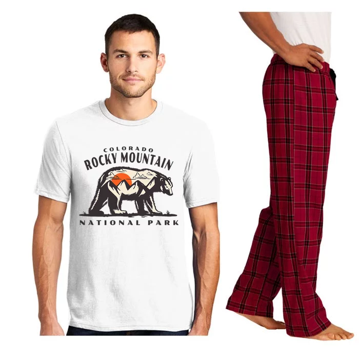 Rocky Mountain National Park Bear Mountains Sun Graphic Art Pajama Set