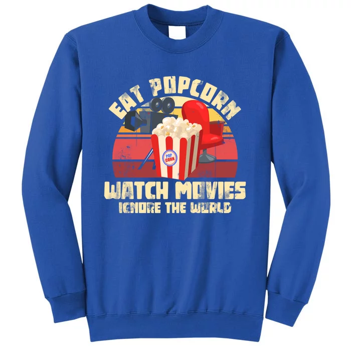 Retro Movie Night Gift Idea Film Food Lover Popcorn Cute Gift Sweatshirt