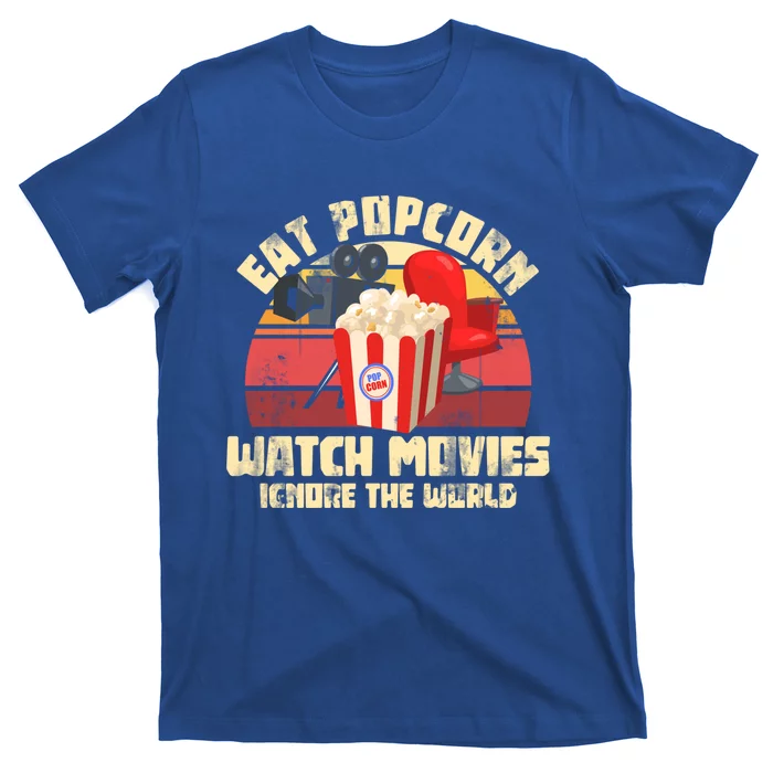 Retro Movie Night Gift Idea Film Food Lover Popcorn Cute Gift T-Shirt