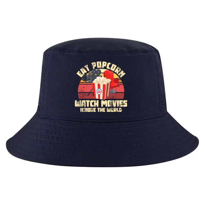 Retro Movie Night Gift Idea Film Food Lover Popcorn Cute Gift Cool Comfort Performance Bucket Hat