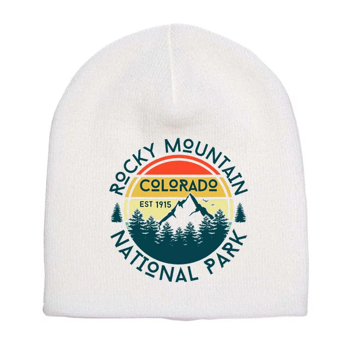 Rocky Mountain National Park Colorado Nature Hiking Short Acrylic Beanie