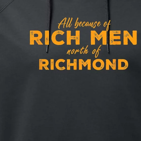 Rich Men North Of Richmond American Anthem Oliver Anthony Performance Fleece Hoodie