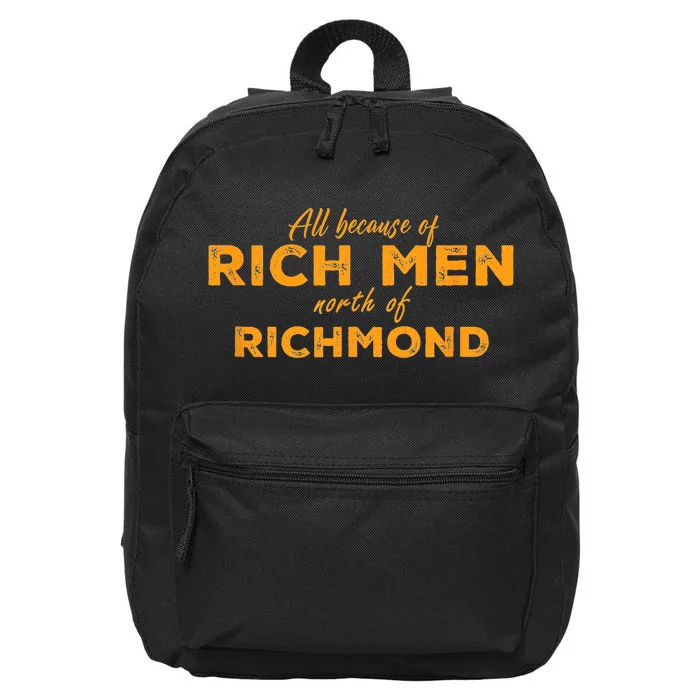 Rich Men North Of Richmond American Anthem Oliver Anthony 16 in Basic Backpack