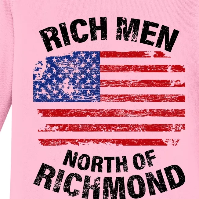 Rich Men North Of Richmond American Flag Baby Long Sleeve Bodysuit