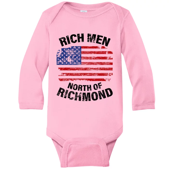 Rich Men North Of Richmond American Flag Baby Long Sleeve Bodysuit