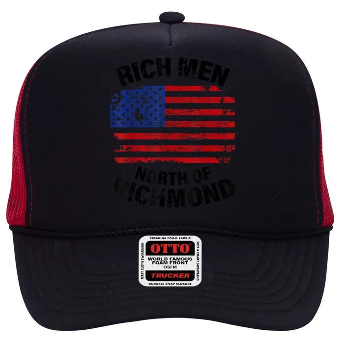 Rich Men North Of Richmond American Flag High Crown Mesh Trucker Hat