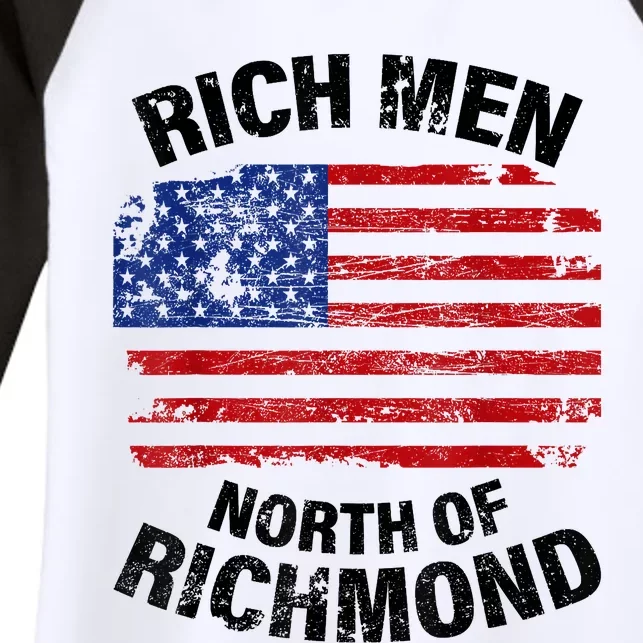 Rich Men North Of Richmond American Flag Women's Tri-Blend 3/4-Sleeve Raglan Shirt