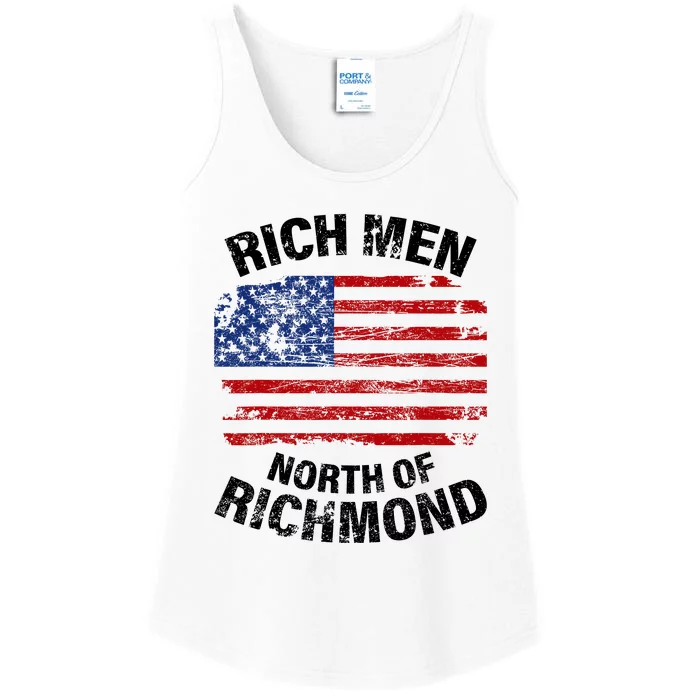 Rich Men North Of Richmond American Flag Ladies Essential Tank