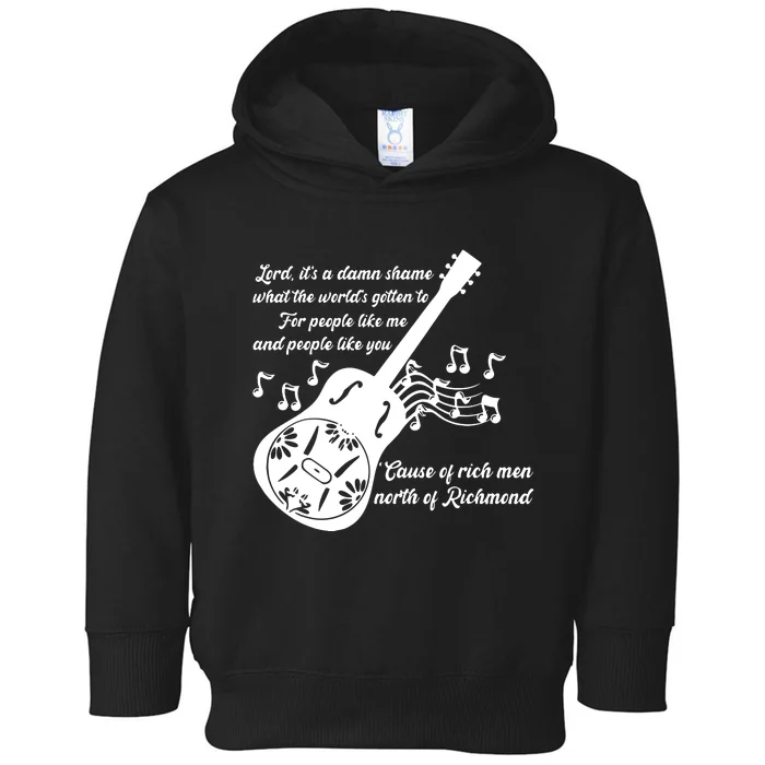 Rich Men North Of Richmond Goochland Country Music Men Women Toddler Hoodie