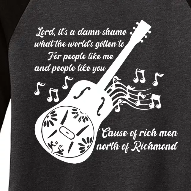 Rich Men North Of Richmond Goochland Country Music Men Women Women's Tri-Blend 3/4-Sleeve Raglan Shirt