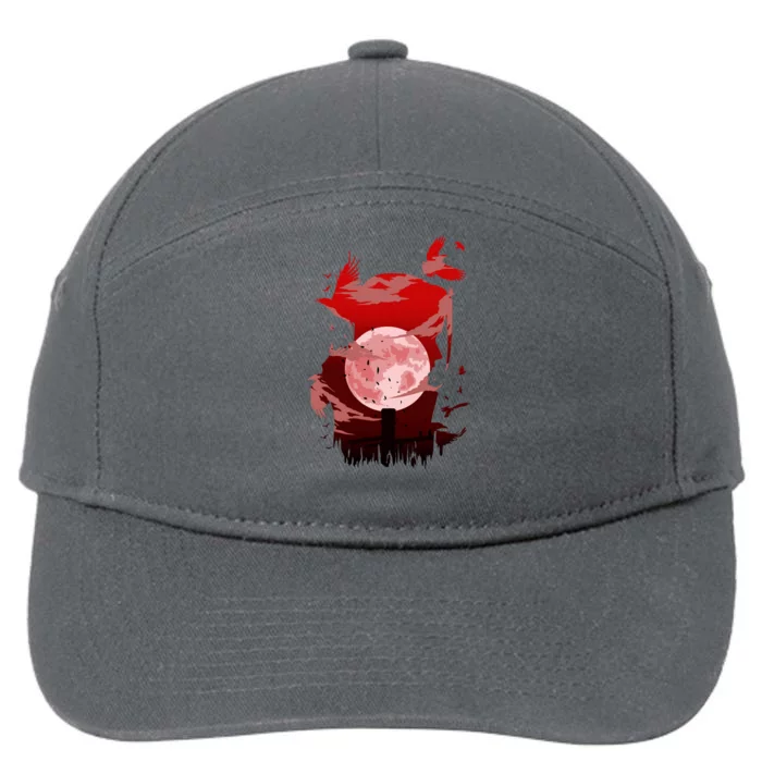 Red Moon Ninja 7-Panel Snapback Hat