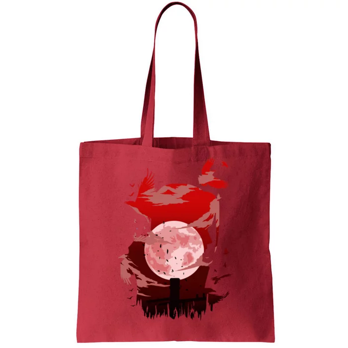 Red Moon Ninja Tote Bag