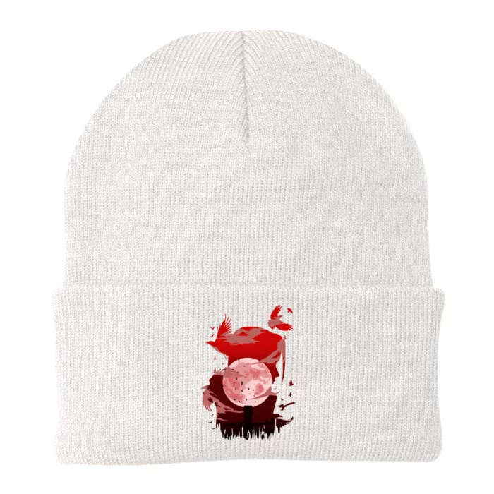 Red Moon Ninja Knit Cap Winter Beanie