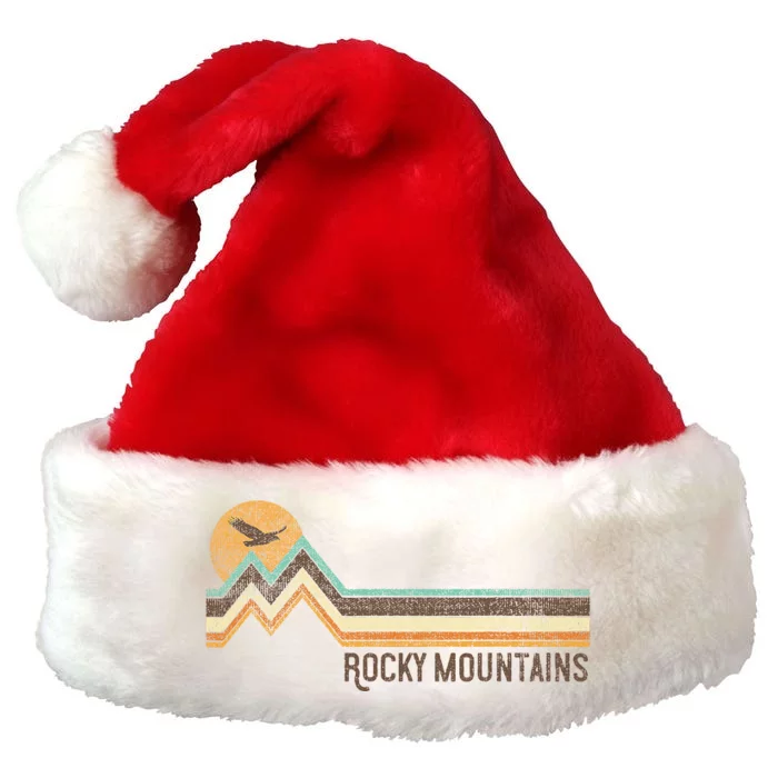 Rocky Mountain National Park 70S Retro Vintage Distressed Premium Christmas Santa Hat