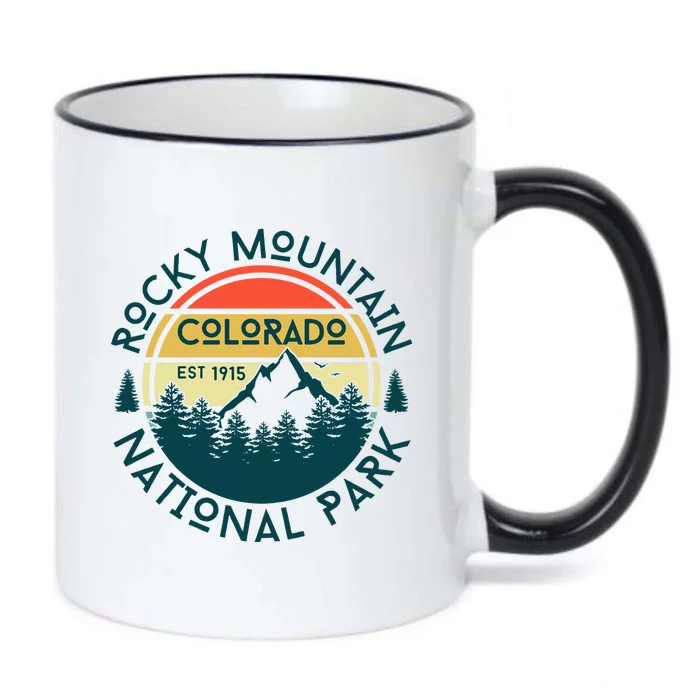 Rocky Mountain National Park Colorado Nature Hiking Black Color Changing Mug