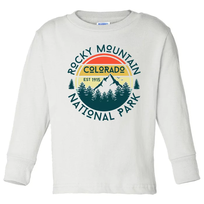 Rocky Mountain National Park Colorado Nature Hiking Toddler Long Sleeve Shirt