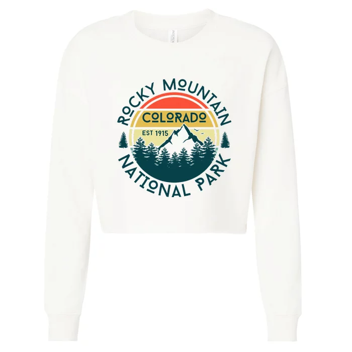 Rocky Mountain National Park Colorado Nature Hiking Cropped Pullover Crew